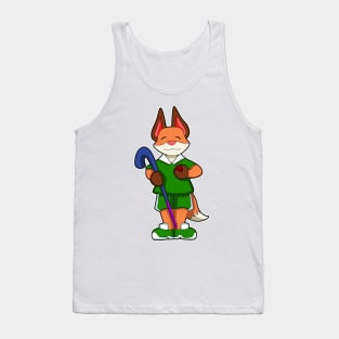 Fox at Hockey with Hockey stick Tank Top